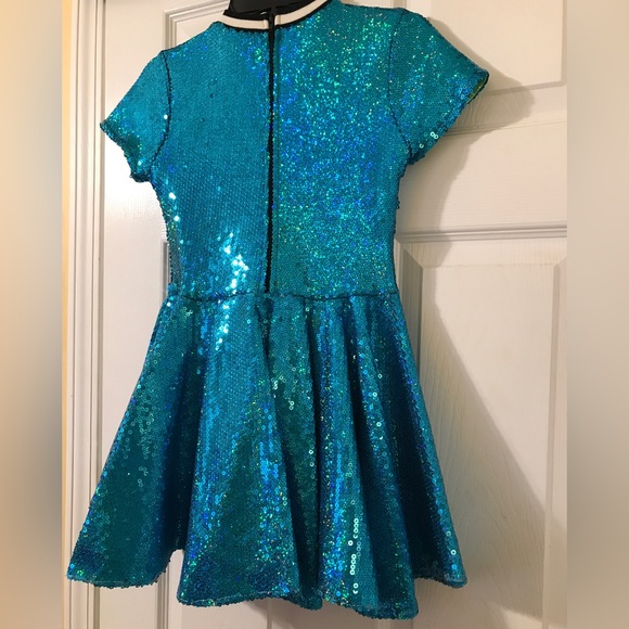 Blue Sequin Dress - Picture 4 of 5